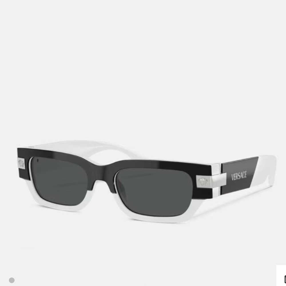 Versace Black and White top Sunglasses - Picture 2 of 5